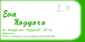 eva mogyoro business card